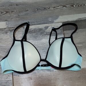5/$25 SALE Victoria's Secret Light Blue Slight Push Up Underwire 34C Swim Top